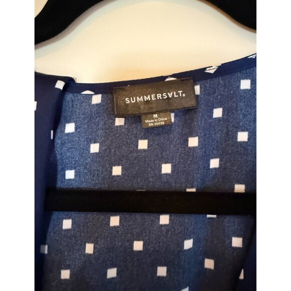 Summersalt The Beach to Brunch Wrap Dress Navy/White Size Medium - Picture 6 of 6